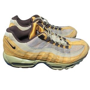 Nike Air Max 95 Suede Wheat Brown Tan Sneakers 538416-700 Size 9.5